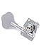 Metallor Vintage Open Gear Machine Heads Tuners Tuning Pegs 4 In Line Right Hand Guitar Parts Replacement for P Bass J Bass Chrome 4PCS