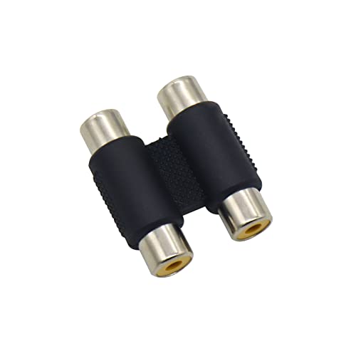 Image of Electronic Spices Dual RCA coupler 2 female to 2 female audio connector pack of 20pcs