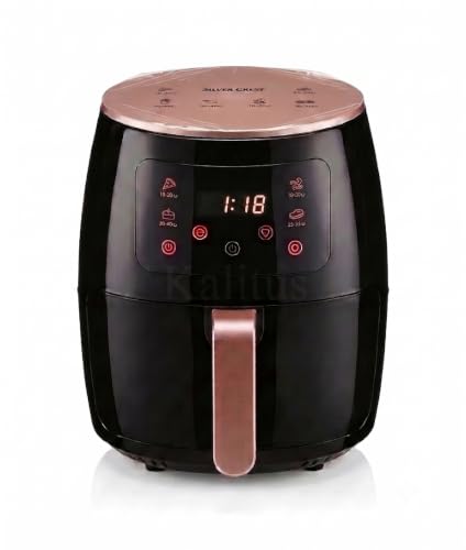 Image of Silver Crest 6L Extra Large Capacity Air Fryer - 2400W Premium Digital Oil-Free Cooker, uses up to 90% less fat (Model S-18)