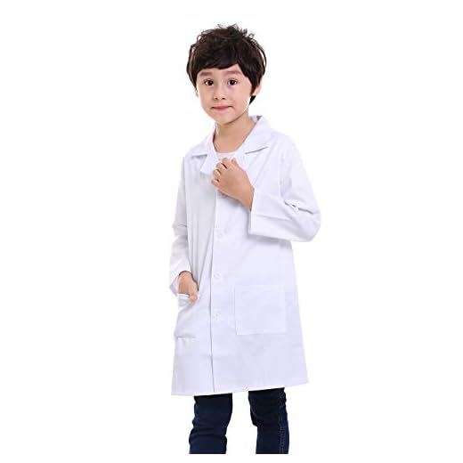 TOPTIE Bata de Laboratorio, Ropa protectora para niños, médico Abrigo, representaciones teatrales, juegos de rol y experimentos científicos.