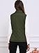 Allegra K Woman Zip Up Front Stand Collar Slant Pockets Quilted Padded Vest Small Green