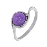 Artipol Bague producto europeo estilo francés. Plata rodiada con naturales Amatista - modelo 2208-A, talla 54