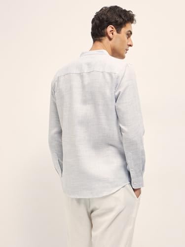 Image of THE BEAR HOUSE Men's Cotton Solid Slim Fit Shirt