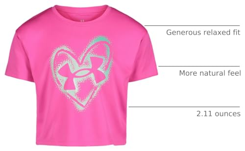 Image of Under Armour Girls Girls Short Sleeve Shirt, Crewneck, Lightweight and Breathable Athletic-t-Shirts