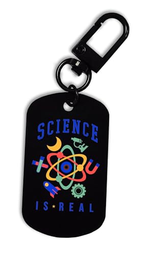 Science Is Real Funny Scientist Knowledge Schlüsselanhänger, Karabiner, Schlüsselanhänger