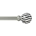 Kenney Wildside Standard Decorative Window Curtain Rod, 28 to 48-Inch, Black