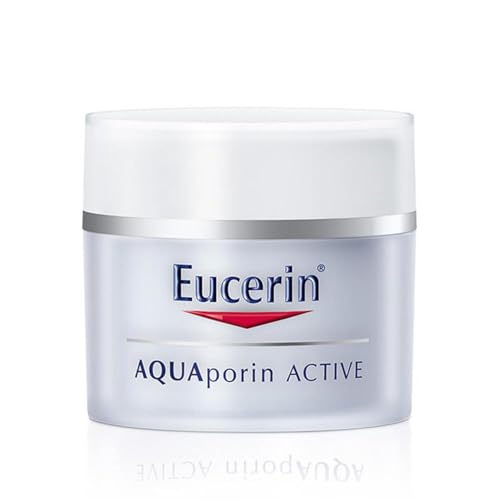 Eucerin AQUAporin ACTIVE Crema per pelle normale e mista (50 ml), idratante viso fino a 24 ore, crema viso con formula giorno e notte con glucoglicerolo, adatta per pelli miste e normali