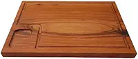 Tábua de Corte Madeira Maciça 40x30cm para Churrasco Cozinha Legumes e Peixe