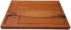 Tábua de Corte Madeira Maciça 40x30cm para Churrasco Cozinha Legumes e Peixe