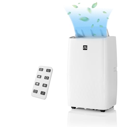 Takywep 12000 BTU Tragbare Klimaanlagen, 3 in 1 AC-Einheit, Luftentfeuchter und Lüftermodus, Tragbarer AC mit 24-Stunden-Timer und Fernbedienung für Zuhause, Büro, die