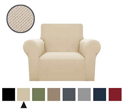 Binztec 1-Pieces Sofa Cover Knitted Jacquard Spandex Sofa Slipcover Stay in Place Super