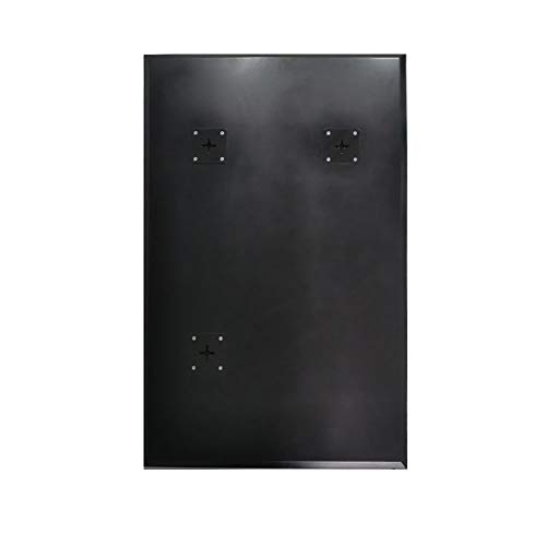 HAUSCHEN 36 x 24 Inch Large Beveled Rectangular Frameless Wall Mirror with Black Solid Wood Backed Panel | Bathroom, Vanity, Bedroom Mirror | Horizonal & Vertical