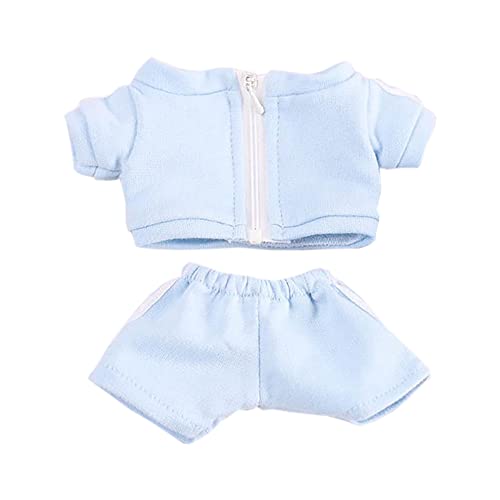 niannyyhouse 20cm人形の服 綿人形の服 スポーツウェア 着せ替え 上着 ズボン 人形ベビー服 ぬいぐるみ 用 (light blue)