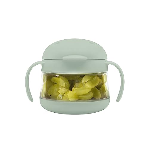 Image of Ubbi Tweat No Spill Snack Container for Kids, BPA-Free, Toddler Travel Cup, Sage