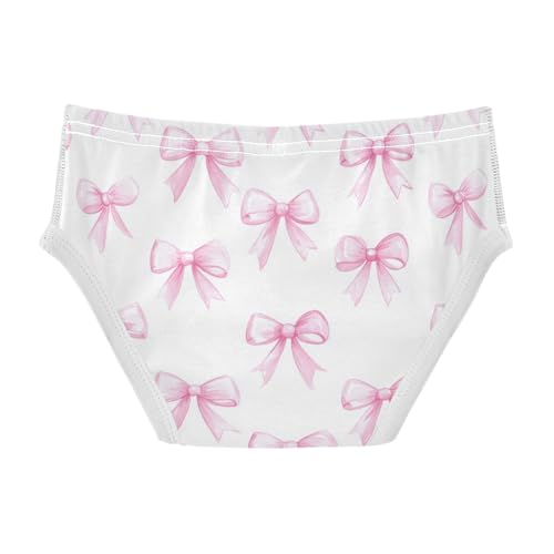 Wusikd Pink Bows Boys' Underwear Cotton White Color Boys Briefs Soft Toddler Underwear 2T2