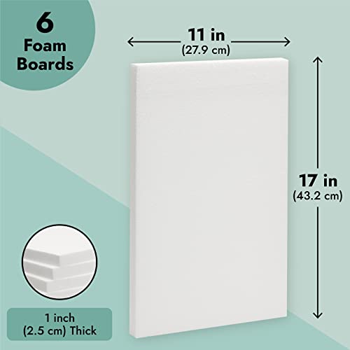 Juvale Insulation Foam Board Sheets - 11 x 17 in, 1 in Thick, White, 6-Pack - Foam Board for Crafts, Models & Sculptures - Image 4