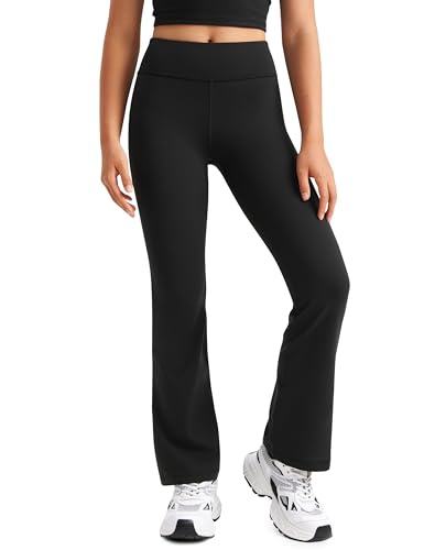 CRZ YOGA Girls Butterluxe Flare Leggings - Kids High Waist Bell Bottoms Bootcut Lounge Casual Active Yoga Dance Pants