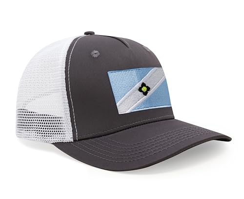 Image of International Tie City Hat for Men and Women, Adjustable Snapback Trucker Baseball Cap with Embroidered Patch