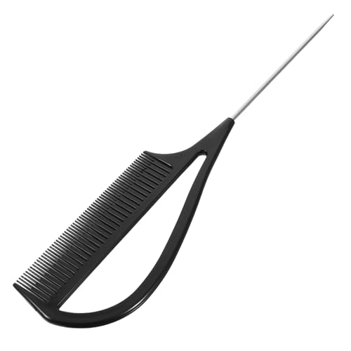 VILLCASE Pettine a Coda in Acciaio e Plastica per Separare Chioma Strumento Professionale Leggero per Mèches Cotonatura e Styling Adatto a Salone e Uso Domestico