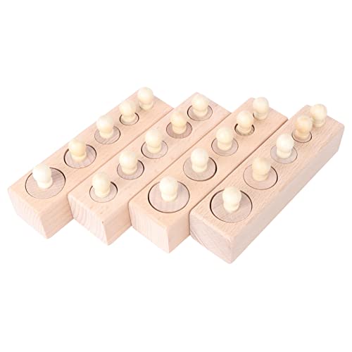 Jouet en bois Montessori bébé cylindre coordination œil-main