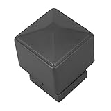 Fonction de protection : métallique protège le poteau en bois et le carré supérieur du poteau de clôture, offrant une prévention maximale contre la pourriture, les fissures, optimisant la longévité de la clôture, capuchon de poteau de terrasse, capuchons de poteau pyramidaux 2,4'' x 2,4''