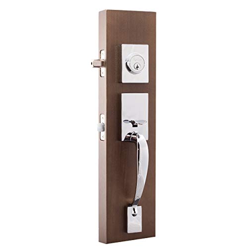 Copper Creek Fz2610Xbk-Ps Craftsman Front Entrance Handleset In Polished Stainless With Ball Knob Interior #TOP2