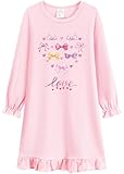 Tkria Girls Fall Pajamas 3-10 Years Koala Toddler Girls Nightgown Pijamas Para Niñas Love Heart Nightgowns Valentine Nightdress 4T
