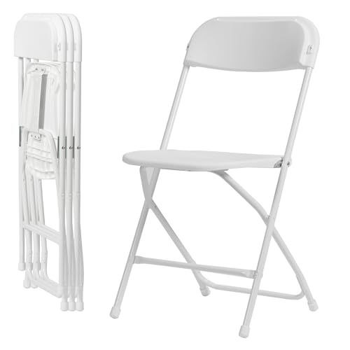 Winlice Ensemble de 4 chaises Pliantes en Plastique,idéales pour la Maison,Le Balcon, Le Jardin,la terrasse et Les réceptions en extérieur.Capacité de...