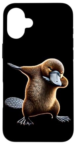 �J���m�n�V�̃��`�[�t�������D�ƃA�[�g�J���m�n�V�̂����� Funny Dabbing Platypus Dab �X�}�z�P�[�X iPhone 16 Plus �p
