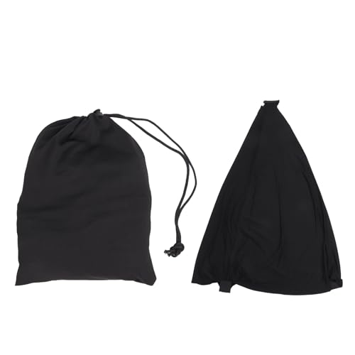 Cubierta para Trípode de Altavoz, Falda Elástica en Fibra de Poliuretano, 138cm Alto y 81cm Ancho Plegado - Diseño Elegante, Oculta Cables, Ideal Eventos y Conciertos (negro)