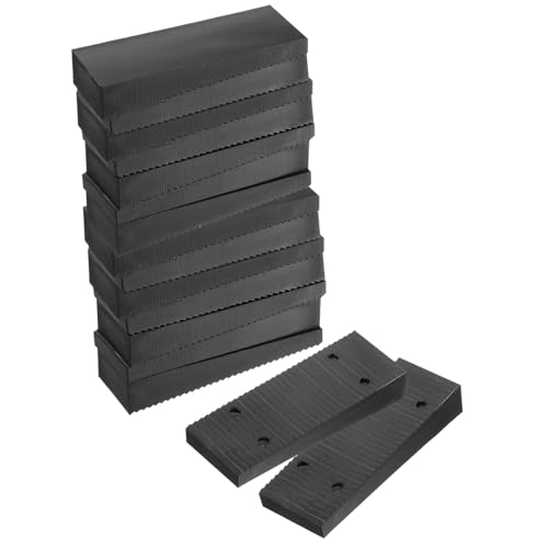 Cales de nivellement en plastique noir 80x30x13mm pour meuble bancal