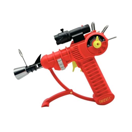 Raygun Torch Lighter, with Adjustable Flame and Safety Lock (Red)