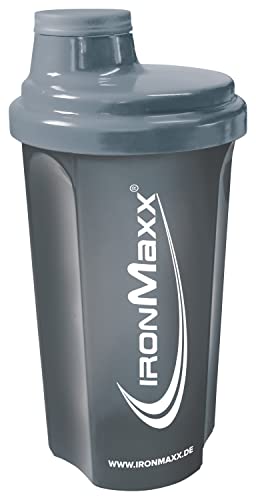 IronMaxx Eiweiß Shaker - 700ml Anthrazit Matt Blickdicht | Auslaufsicher, Spülmaschinengeeignet, BPA & DEHP-frei | Proteinshaker mit Drehverschluss, Sieb & Mess-Skala