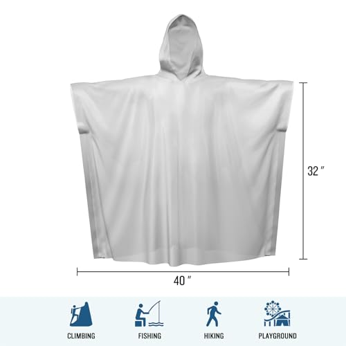 Image of SaphiRose Disposable Rain Ponchos Emergency Clear Poncho