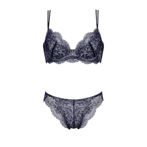 [ウイング/ワコール] ブラジャーショーツセット Wing Lesiage アウターから見えてもおしゃれな二股ストラップ 【1000シリーズ】 3/4カップ PB1000 ペアショーツはきこみ丈・あさめ PF1000のサムネイル