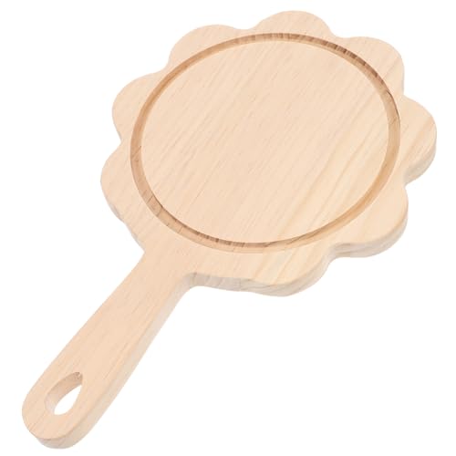 GLEAVI Multipurpose Pizza Peel Snack Serving Tray for Pizza Bread Desserts and Salads Sturdy and Smooth Wood Plate for Home Kitchen and Restaurant Use