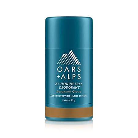 Oars + Alps Aluminum Free Deodorant for Men and Women, Dermatologist Tested and Made with Clean Ingredients, Travel Size, Aspen Air, 1 Pack, 2.6 Oz