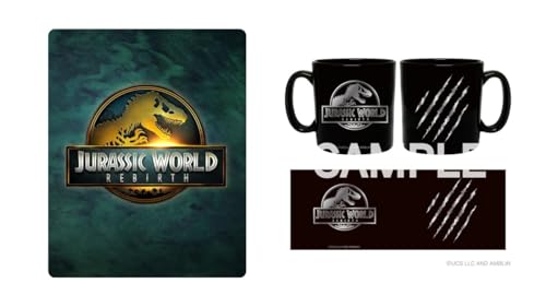 【Amazon.co.jp限定】ジュラシック・ワールド／復活の大地　スチールブック仕様　４Ｋ ＵＨＤ＋ブルーレイセット　オリジナルマグカップ付きコレクション(ビジュアルシート3枚+ポストカード3枚セット付) [Blu-ray]のサムネイル