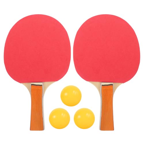 HEALLILY Raquetas de Tenis de Mesa con Superficie de Goma para Entrenamiento Mango Cónico Ergonómico Juego de Tenis de Mesa para Principiantes y Jugadores Edades