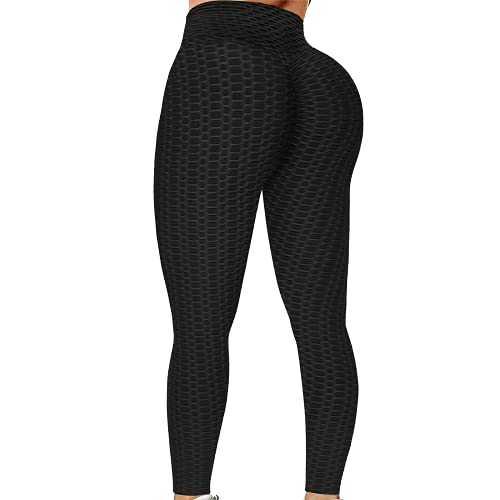 MTOP Leggings for Women Butt Lift Yoga Pants for Women Scrunch Butt Leggings Butt Lifting Leggings Workout Leggings for Women Women's Leggings Butt Lift Leggings TIK Tok Leggings (Medium, 01, Black)