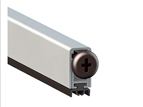 Burlete con regulación automática para empotrar Comaglio serie 920 "Made in Italy" para puertas de madera y puertas de aluminio, longitud 63 cm, acortable en 200 mm
