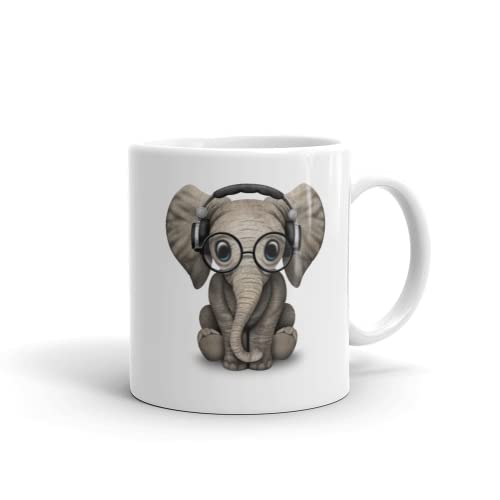 Image of Printed Coffee Funny Elephant Mug | Christmas | New Year - 350ml Capacity