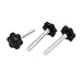 Aexit M6x45mm Male Knobs & Hand Wheels Thread 25mm Dia Plastic Star Head Screw On Clamping Knobs Star Knobs Grip 3pcs