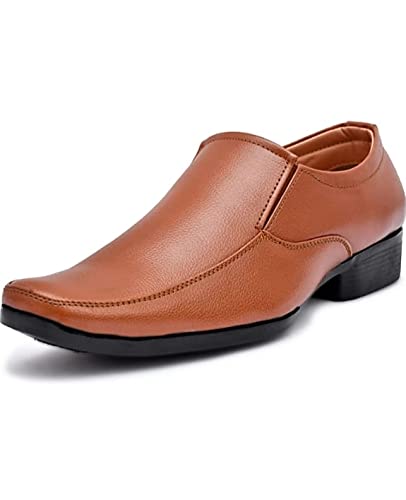 Gwal G Synthetic Leather Formal Shoes/Officewear Shoes Shoes & Dailywear Shoes for Mens (Tan, Numeric_9) (B09H64RT3Z) Amazon Price History, Amazon Price Tracker
