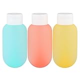 Zimoer 3 Pcs Travel Bottles Set, 60ML Travel Bottles Refillable Containers Kit, Plastic Squeeze Bottles, Squeezable Containers Set, Leakproof Travel Containers for Cosmetic Shampoo Lotion (Multicolor)
