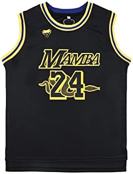 Youth #24 Mamba Jersey Kids #8 Basketball Jersey Hip Hop Clothing for Party Medium
