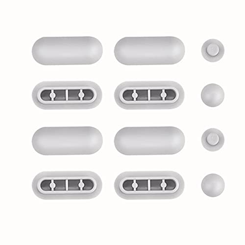 WC Brille Dämpfer,Universal Plastic WC Sitz Puffer Toilettensitz Stoßstangen WC Sitz Brille Dämpfer Sitzdeckelpuffer Ersatz Toilettensitz Auflagestopfen Ersatzteil 8 Sitzscheiben 4 Obere Abdeckpolster