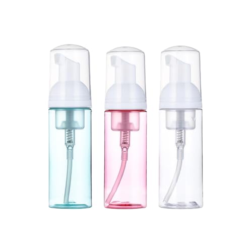 Dispenser Sapone,3 Pezzi 60ml Vuoto Viaggio Donatore di Schiuma Pompa Rifornibile per le Ciglia Shampoo,Sapone,Detergente per il Viso,Mini Donatore di Schiuma Portatile Set