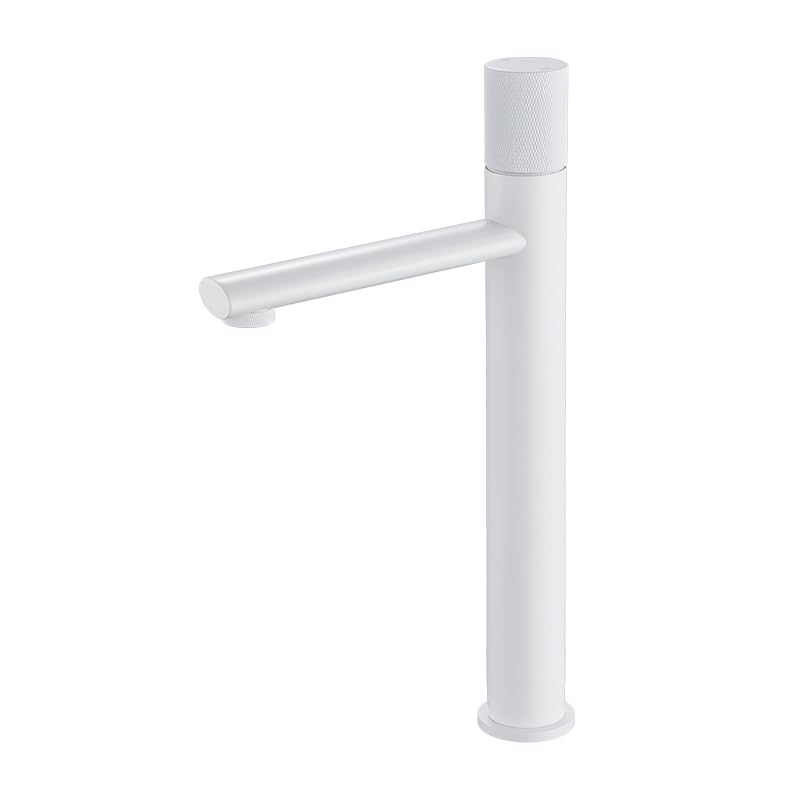Mitigeur blanc et or en laiton de haute qualité pour lavabo chic de salle de bains