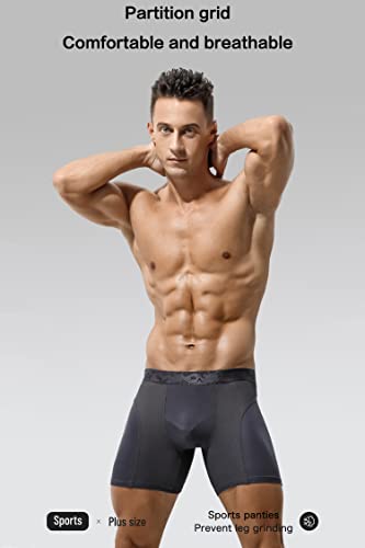 Men's Comfort Boxer Briefs Breathable Cotton Active Mesh Quick Dry Performance Underwear2